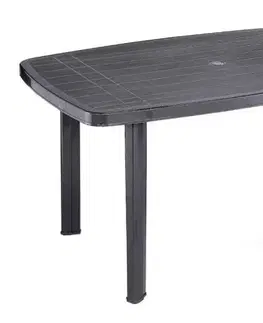Záhradné stolíky Kinekus Stôl FARO antracit, plastový