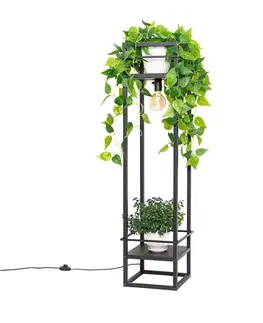 Stojace lampy Inteligentná priemyselná stojaca lampa čierna vrátane Wifi G95 - Cage Rack