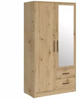 Šatníkové skrine Skriňa Smart SRL3 2DL artisan