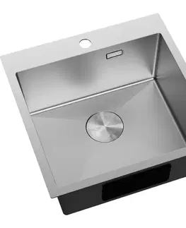 Kuchynské drezy MEXEN MEXEN - Solix oceľový drez 1-bowl 500 x 500 mm, nerez 6407501000-01