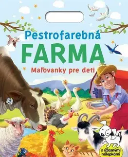 Nalepovačky, vystrihovačky, skladačky Pestrofarebná farma - Maľovanky pre deti