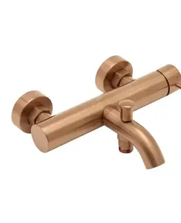 Kúpeľňové batérie Vaňová batéria SAT Aurum bez sprchového setu 150 mm brúsená rose gold SATBAUR222BRG SATBAUR222BRG