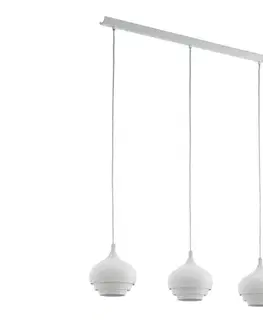 Svietidlá Eglo 97213 - Závesný luster CAMBORNE 3xE27/60W/230V biela 97213