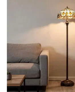 Lampy BRILAGI - Tiffany vitrážová stojacia lampa MIRABELLA 2xE27/60W/230V BRF-12028