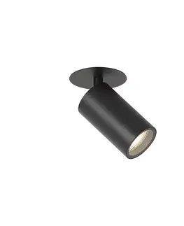 Zapustené svietidlá Moderné zapustené bodové svietidlo čierne GU10 50mm IP44 - Chels