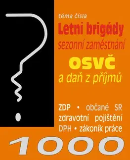 Dane, účtovníctvo 1000 řešení č. 5-6 / 2024 - Letní brigády studentů a sezonní zaměstnání