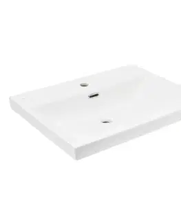 Umývadlá Nábytkové umývadlo SAT B-Way 61x46,5 cm biela matná otvor pre batériu uprostred SATBW6046MW SATBW6046MW