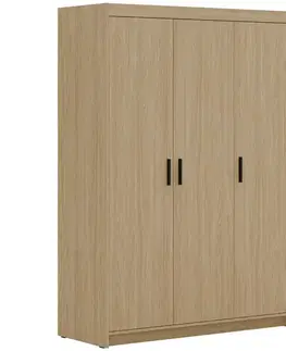Šatníkové skrine Skriňa Elena 3D dub olejovaný