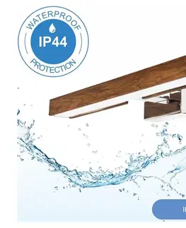 Svietidlá BRILAGI-LED Kúpeľňové osvetlenie zrkadla WOODY MIRROR LED/8W/230V IP44 dub/chróm 8590828607533