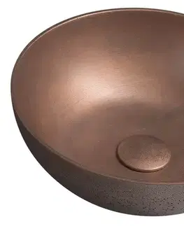 Umývadlá SAPHO - FORMIGO betónové umývadlo na dosku, priemer 39cm, meď mat FG320