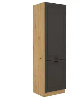 Kuchynské skrinky stojace Kuchynská skrinka STILO grafit mat/artisan 60dk-210 2f