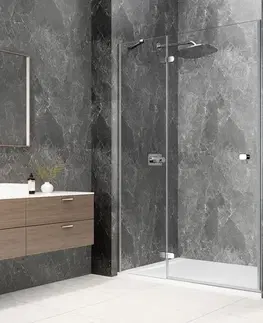 Sprchovacie kúty POLYSAN - GLOBE CHROME sprchové dvere do niky 1200, číre sklo, ľavá GB1012LC