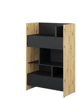 Nábytok Dig-net nábytok Regál Lenart BED CONCEPT BC-26 | dub artisan / čierna