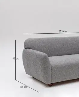 Pohovky a gauče Trojmiestna pohovka Eddy - Light Grey