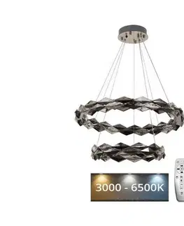 Svietidlá  LED Stmievateľný luster na lanku LED/65W/230V 3000-6500K chróm + diaľkové ovládanie J6329/CH