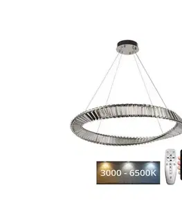 Svietidlá  LED Stmievateľný krištáľový luster na lanku LED/50W/230V + diaľkové ovládanie J6350/CH