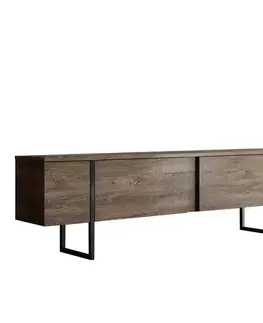 TV stolíky TV stolík Luxe - Walnut, Black