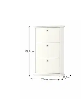 Botníky KONDELA Paris 70309 botník (skrinka na topánky) biela