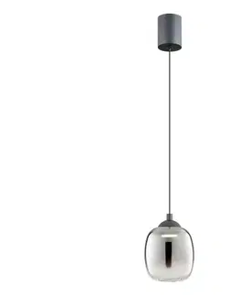 Svietidlá Redo 01-3486 - LED luster na lanku KHADI LED/6W/230V CRI90 pr.12 cm čierna/dymová 01-3486