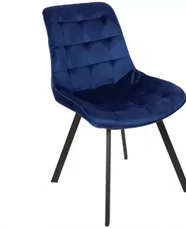Čalúnené stoličky Stolička Simon námornícka modrá