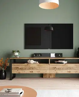 Konferenčné stolíky Televízny stolík Man Atlantic Pine and Black