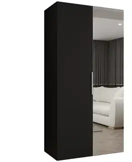 Šatníkové skrine Skriňa Marbella II 100 čierna/kašmír