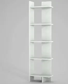 Regály ERLA úzka knižnica, biela