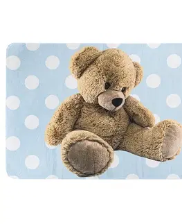 Koberce a koberčeky Vopi Detský koberec Ultra Soft Medvedík modrá, 100 x 150 cm