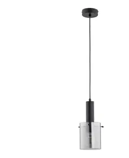Svietidlá  Luster na lanku CELIA 1xE27/60W/230V čierna 61338