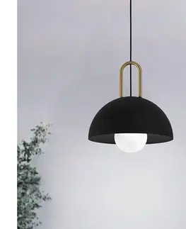 Svietidlá Eglo 99693 - Luster na lanku CALMANERA 1xE27/40W/230V čierna 99693