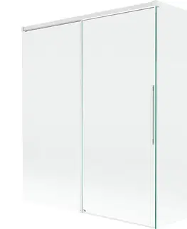Sprchové dvere MEXEN/S - Rox L vaňová zástena 2-krídlová posuvná 140 + 70 x 150, transparent, biela 8C9L-140-070-20-00