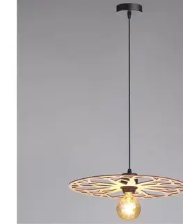 Svietidlá HEXE Luster na lanku FALCO 1xE27/60W/230V pr. 40 cm béžová 0714