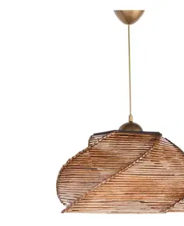 Svietidlá  Luster na lanku PENTAGONE 1xE27/60W/230V hnedá 390FLH1606