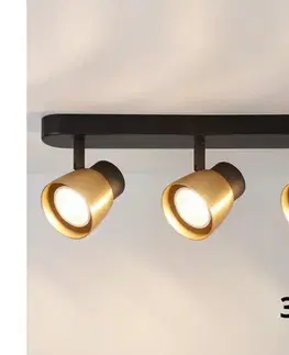 Svietidlá BRILAGI - LED RGBW stmievateľné bodové svietidlo NUGGET 3xGU10/4,8W/230V čierna/zlatá BG3441+3xAI2382