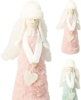 Vianočné dekorácie Kinekus Postavička anjel 22 cm mix