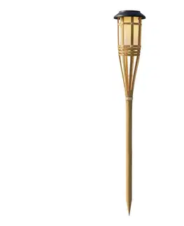 LED osvetlenie  LED Solárna lampa BAMBOO LED/1,2V 150 mAh 1800K 56 cm IP44 béžová EKO2503