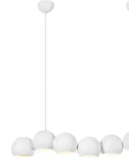 Svietidlá Markslöjd 108859 - Luster na lanku CUPOLO 7xE14/40W/230V biela 108859