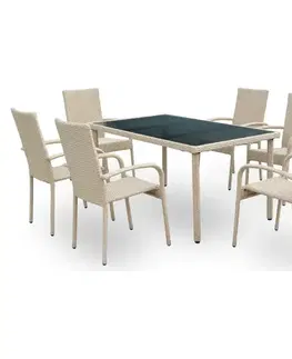 Záhradné zostavy Komplet záhradného nábytku New Haiti natural