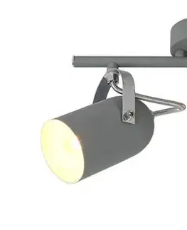 Nástenné svetlá Sivá nástenná lampa s pásikom E14