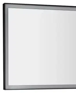 Kúpeľňové zrkadlá SAPHO - SORT zrkadlo s LED osvetlením 120x70cm, čierna mat ST120