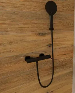 Kúpeľňové batérie Sprchová batéria SAT Aurum bez sprchového setu 150 mm čierna matná SATBAUR268C SATBAUR268C