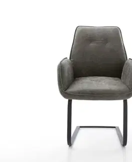Jedálenské stoličky DELIFE Jedálenská stolička Zoa-Flex mikrovlákno sivá vintage jedálenská stolička plochá čierna vrecková pružina