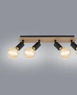 Moderné lampy do obývačky Stropné svietidlo 54008-4NH čierno-hnedé LS4
