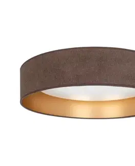 Svietidlá BRILAGI-LED stmievateľné veľké stropné LED svietidlo 36 W/230 V 3000–6000 K, priemer 55 cm, hnedá/zlatá, WT + diaľkové ovládanie 8590828056430