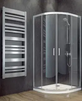 Sprchovacie kúty BESCO - Štvrťkruhový sprchovací kút MODERN CHROM 190 - Farba rámu - Chróm / Leštený hliník (ALU), Rozmer A - 90, Rozmer B - 90, Rozmer C - 190, Smer zatvárania - Univerzálne Ľavé / Pravé, Výplň - Fume bezpečnostné sklo - 6 mm (BO290CT