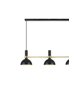 Svietidlá Markslöjd 106971 - Luster na lanku LARRY 3xE27/60W/230V čierna/zlatá 106971