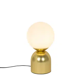 Stolné lampy Stolná lampa Hotel Chic zlatá s opálovým sklom - Pallon Trend