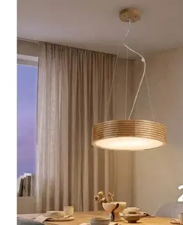 Svietidlá BRILAGI - LED luster na lanku CARVALHO MODERN 2xE27/60W/230V, dub, priemer 37,5 cm 8590828039389