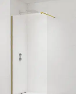 Sprchové dvere Sprchová zástena Walk-in 110 cm SAT vo farbe profilu zlatá lesk SATBWI110PRZ SATBWI110PRZ