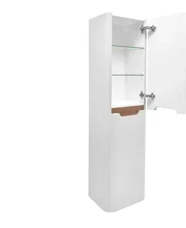 Kúpeľňový nábytok Kúpeľňová skrinka vysoká SAT Fusion 40x149x33 cm biela mat SATFUSIONV40W SATFUSIONV40W